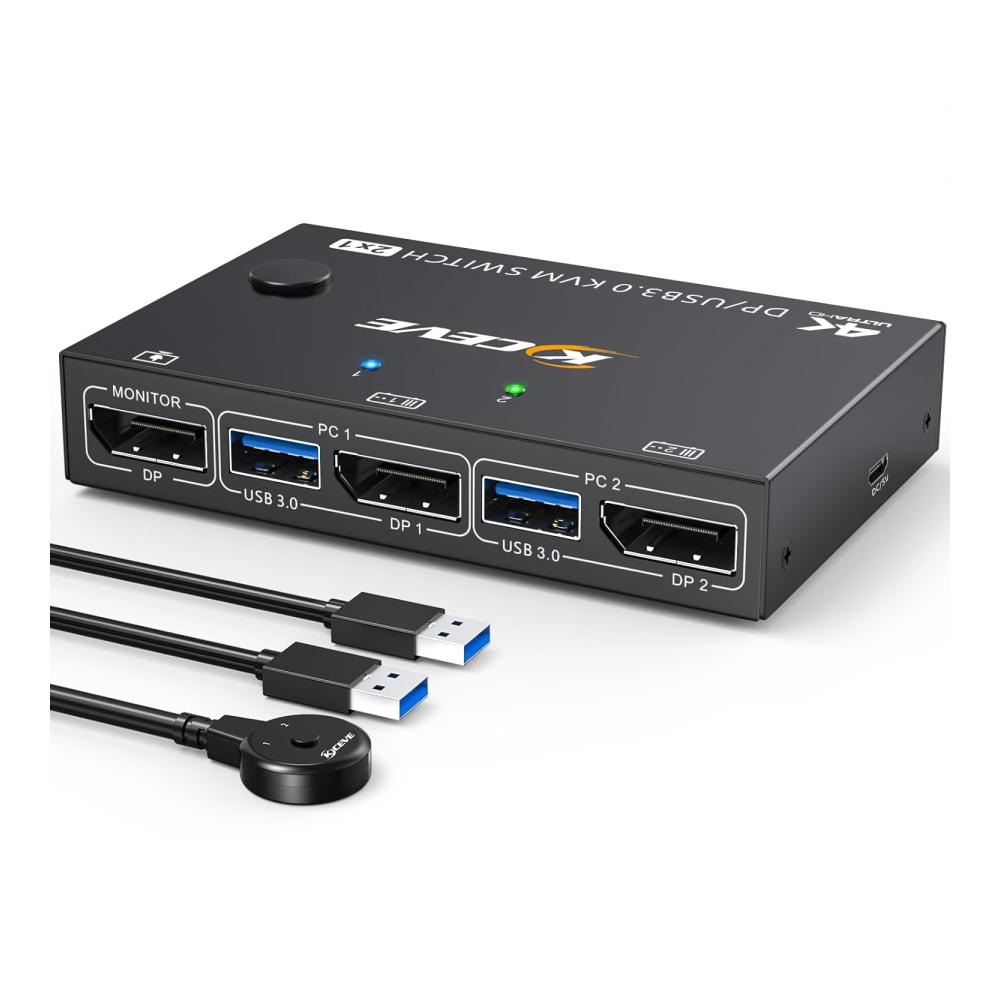 2×1 8K DP KVM switch